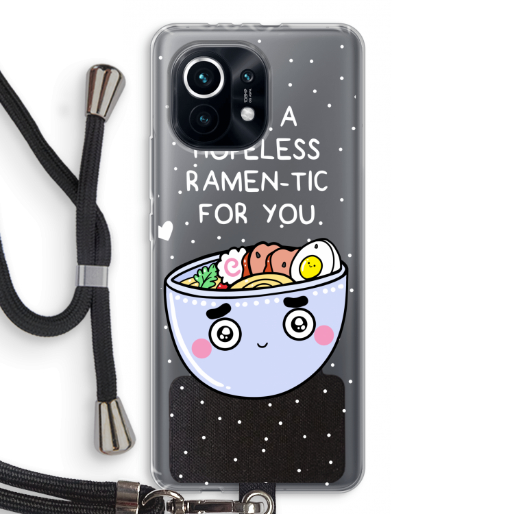 I'm A Hopeless Ramen-Tic For You: Xiaomi Mi 11 Transparant Hoesje met koord
