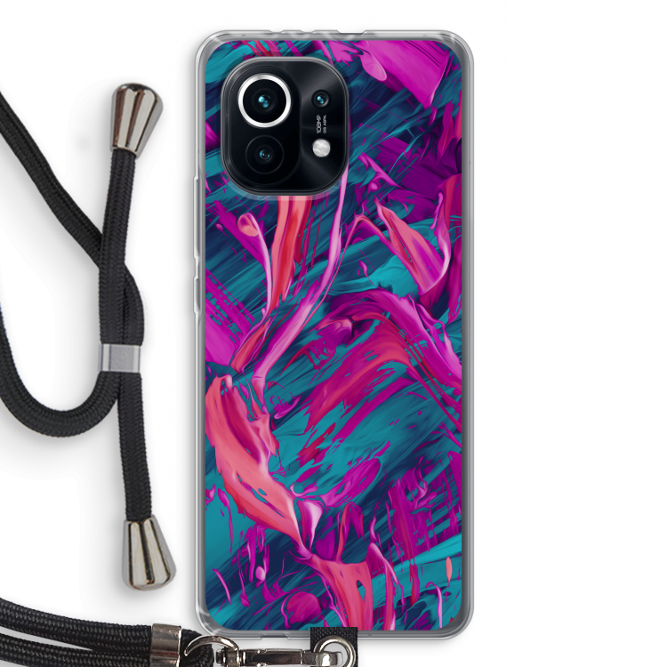 Pink Clouds: Xiaomi Mi 11 Transparant Hoesje met koord