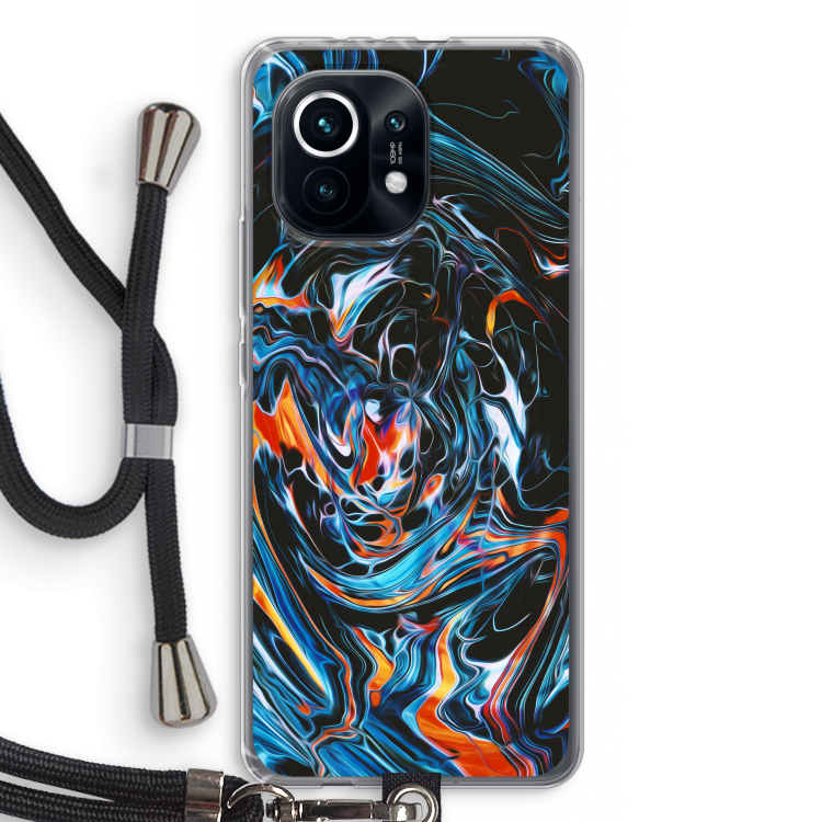 Black Unicorn: Xiaomi Mi 11 Transparant Hoesje met koord