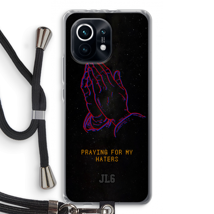 Praying For My Haters: Xiaomi Mi 11 Transparant Hoesje met koord
