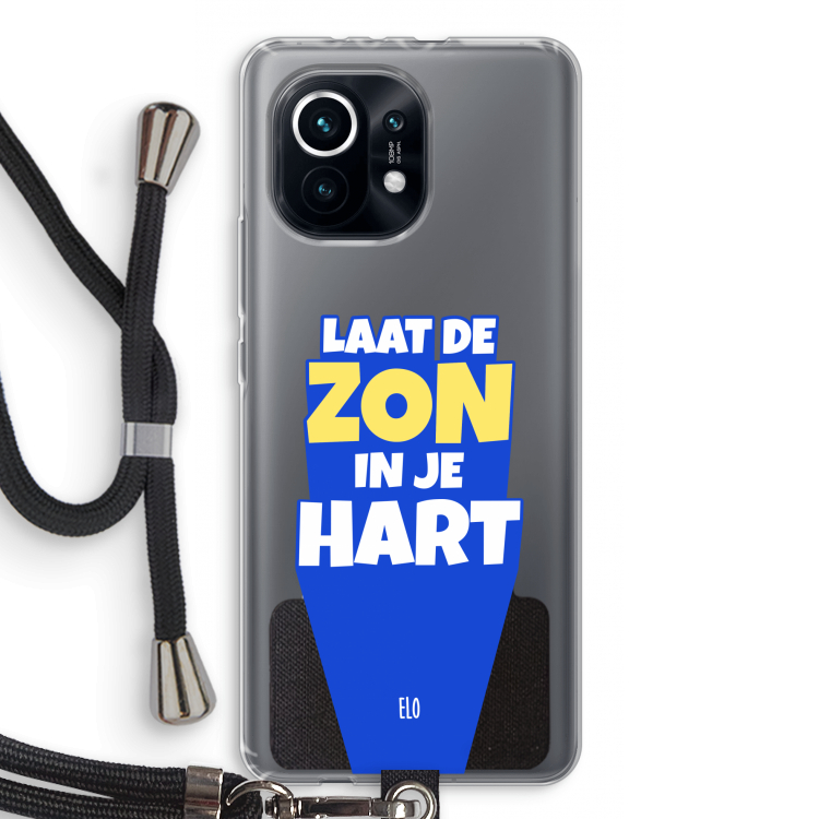Laat de zon in je hart: Xiaomi Mi 11 Transparant Hoesje met koord