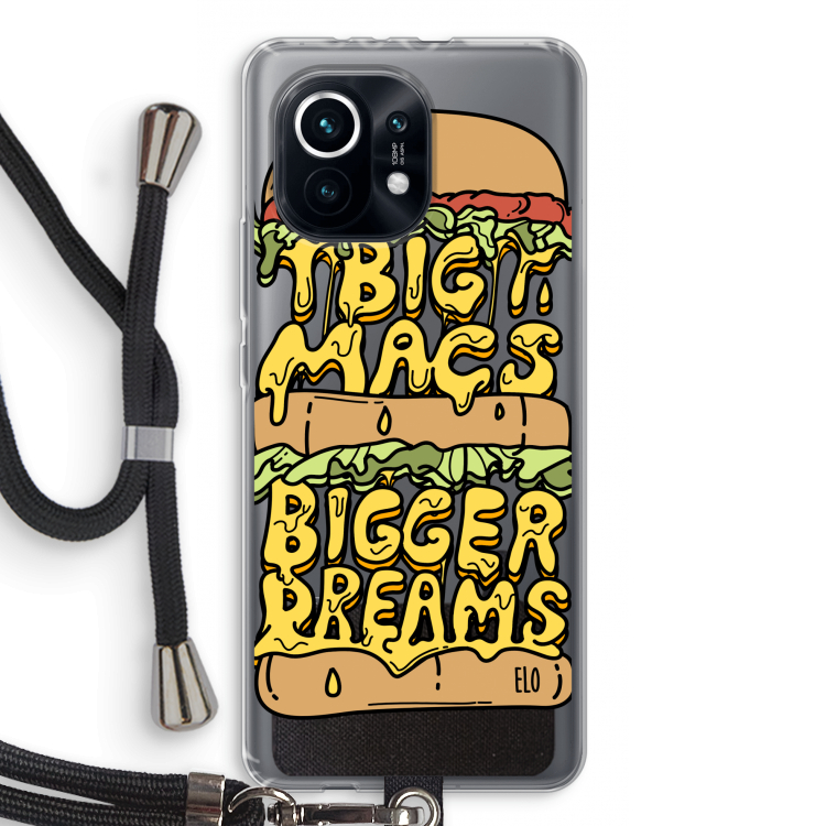 Big Macs Bigger Dreams: Xiaomi Mi 11 Transparant Hoesje met koord