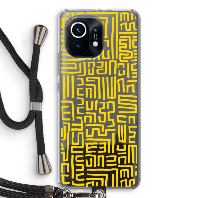 Majorelle Blue Print: Xiaomi Mi 11 Transparant Hoesje met koord