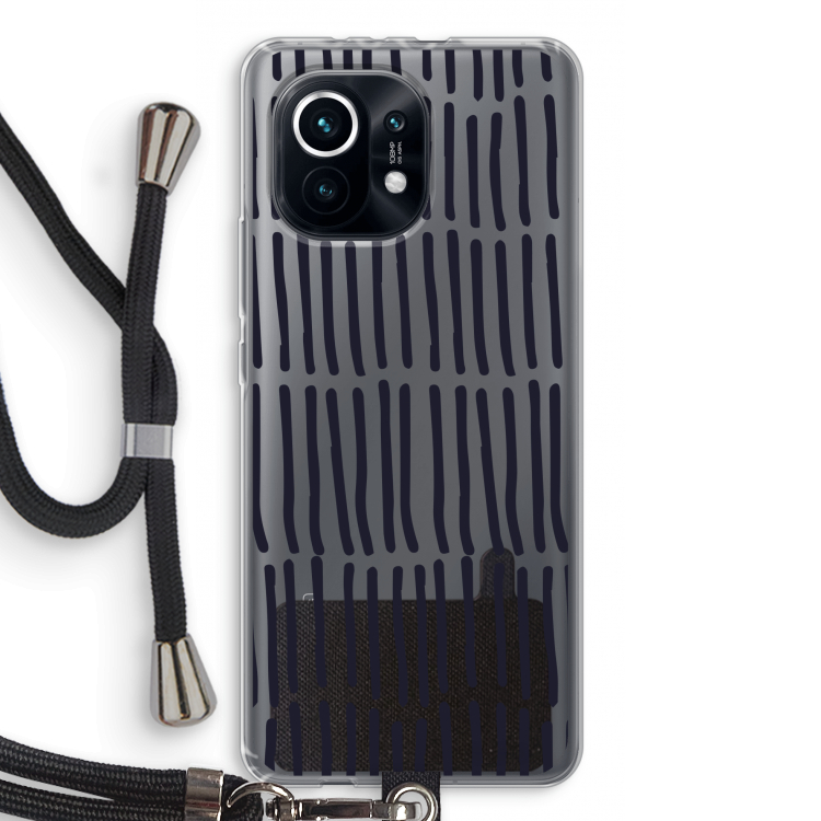 Moroccan stripes: Xiaomi Mi 11 Transparant Hoesje met koord