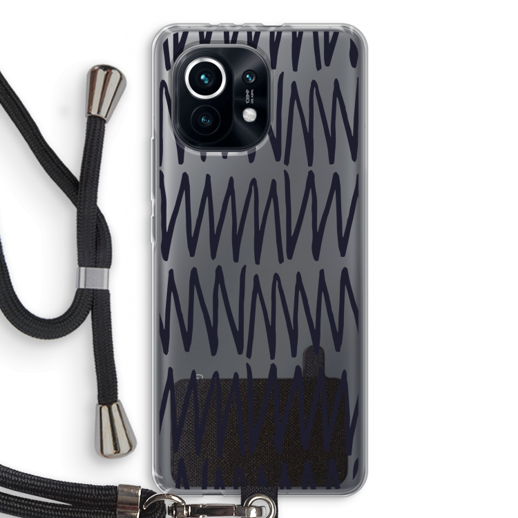 Marrakech Zigzag: Xiaomi Mi 11 Transparant Hoesje met koord