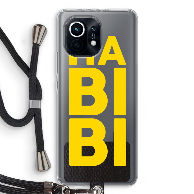 Habibi Blue: Xiaomi Mi 11 Transparant Hoesje met koord