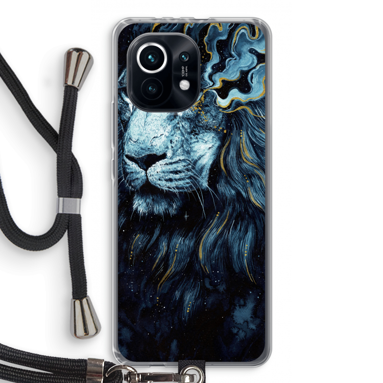 Darkness Lion: Xiaomi Mi 11 Transparant Hoesje met koord
