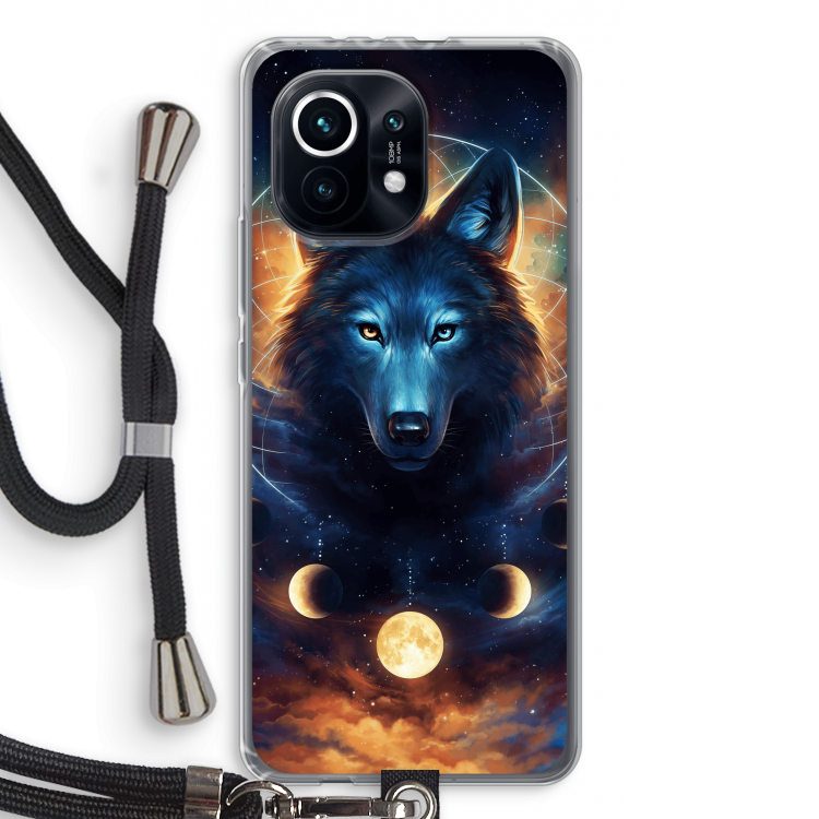 Wolf Dreamcatcher: Xiaomi Mi 11 Transparant Hoesje met koord
