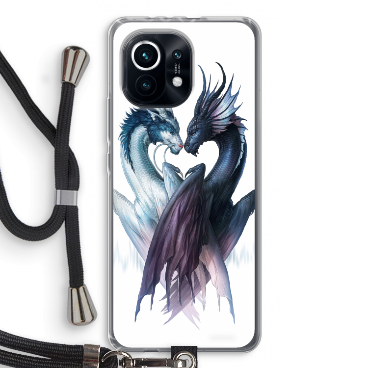Yin Yang Dragons: Xiaomi Mi 11 Transparant Hoesje met koord