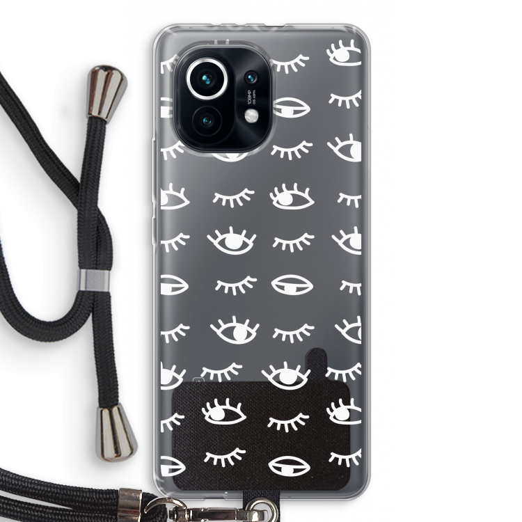 Eye pattern #3: Xiaomi Mi 11 Transparant Hoesje met koord