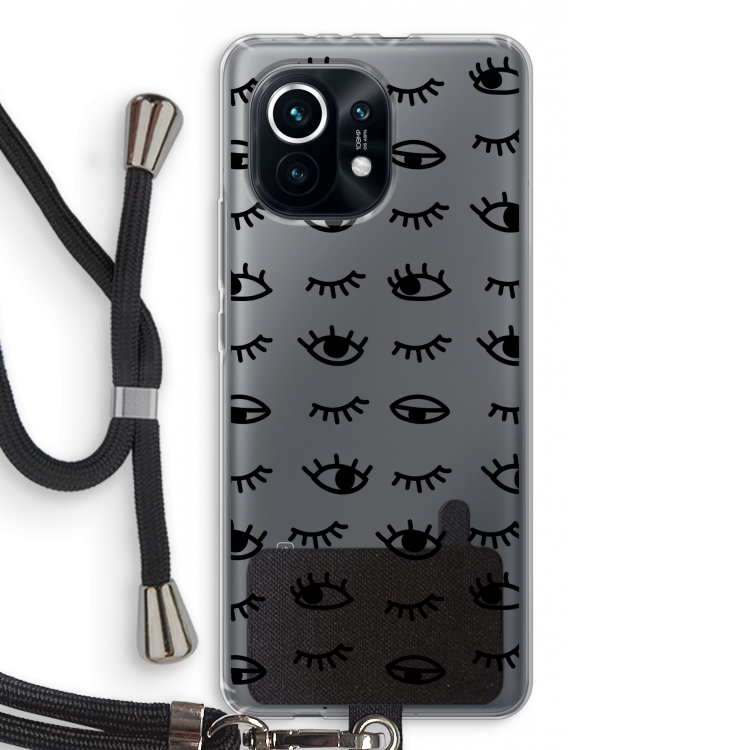 Eye pattern #2: Xiaomi Mi 11 Transparant Hoesje met koord