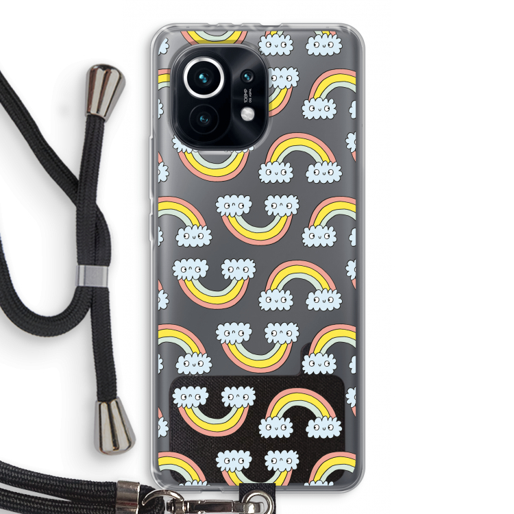 Regenboog: Xiaomi Mi 11 Transparant Hoesje met koord