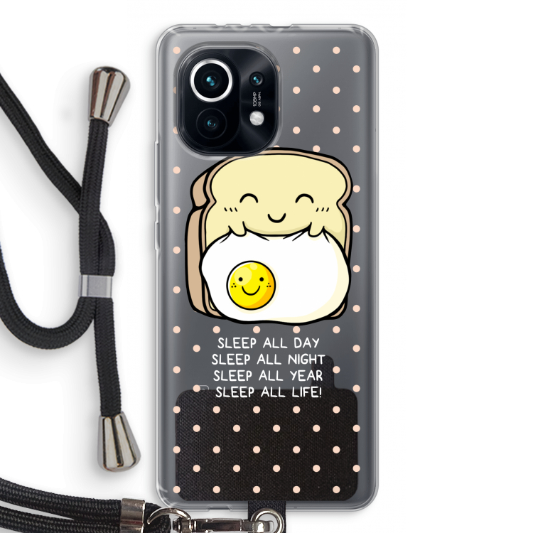 Sleep All Day: Xiaomi Mi 11 Transparant Hoesje met koord