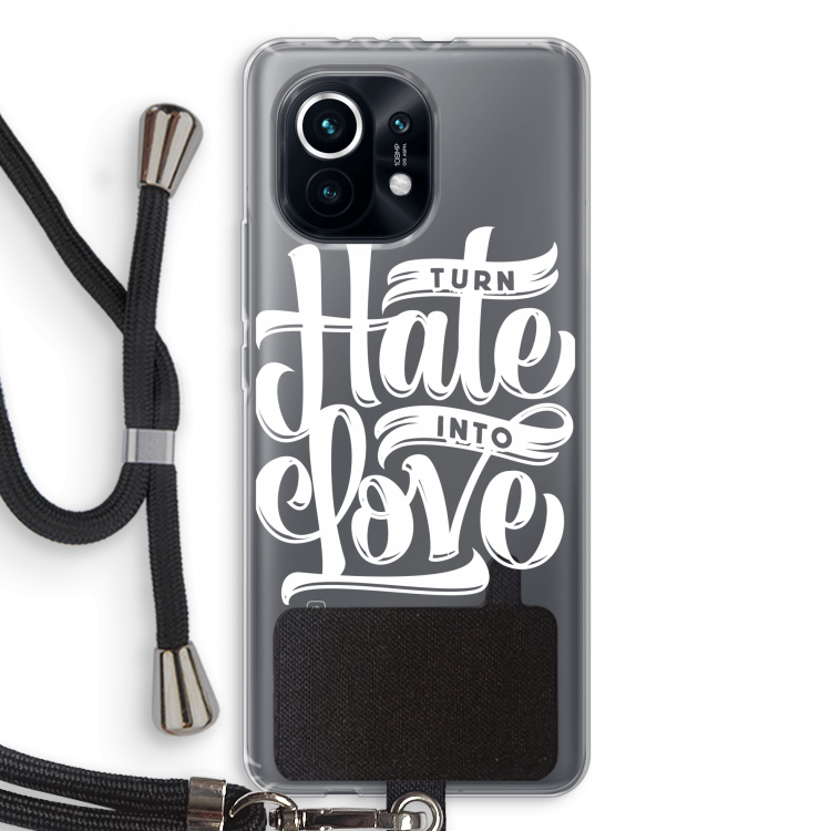 Turn hate into love: Xiaomi Mi 11 Transparant Hoesje met koord