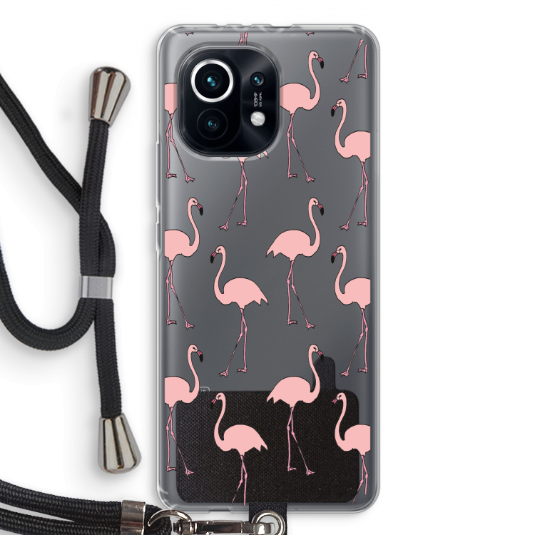 Anything Flamingoes: Xiaomi Mi 11 Transparant Hoesje met koord