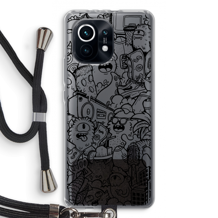 Vexx Black City : Xiaomi Mi 11 Transparant Hoesje met koord