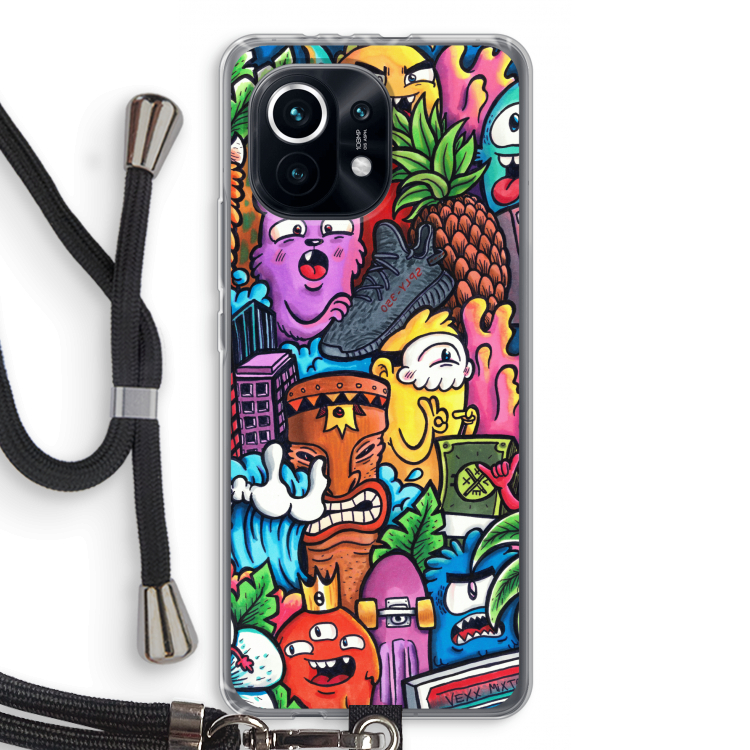 Vexx Mixtape: Xiaomi Mi 11 Transparant Hoesje met koord