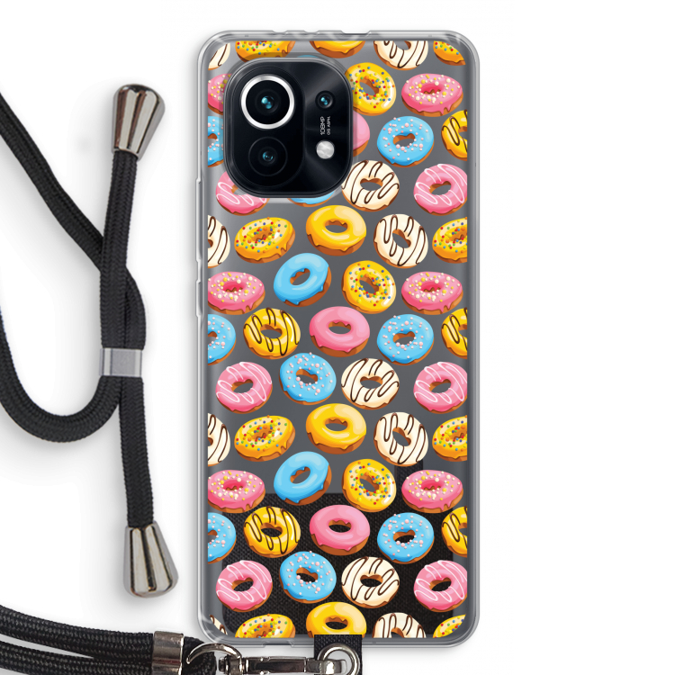 Pink donuts: Xiaomi Mi 11 Transparant Hoesje met koord