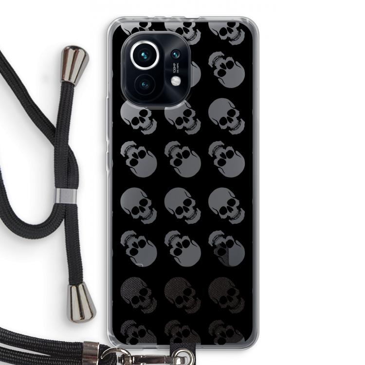 Musketon Skulls: Xiaomi Mi 11 Transparant Hoesje met koord