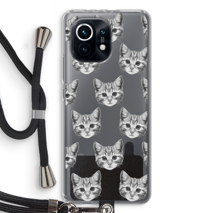 Kitten: Xiaomi Mi 11 Transparant Hoesje met koord