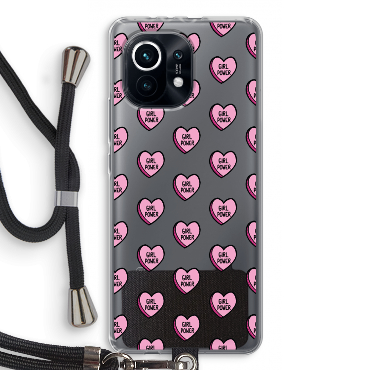 GIRL POWER: Xiaomi Mi 11 Transparant Hoesje met koord