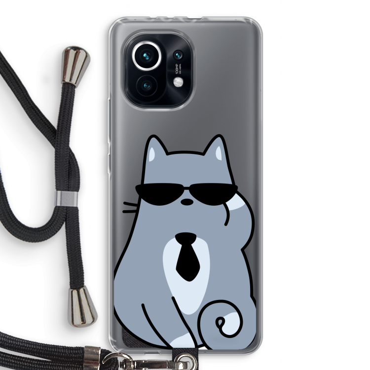 Cool cat: Xiaomi Mi 11 Transparant Hoesje met koord
