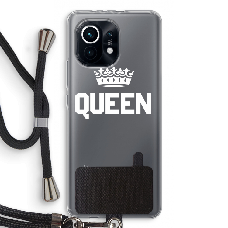 Queen zwart: Xiaomi Mi 11 Transparant Hoesje met koord