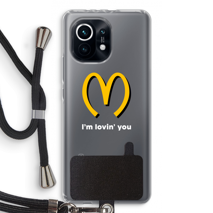 I'm lovin' you: Xiaomi Mi 11 Transparant Hoesje met koord