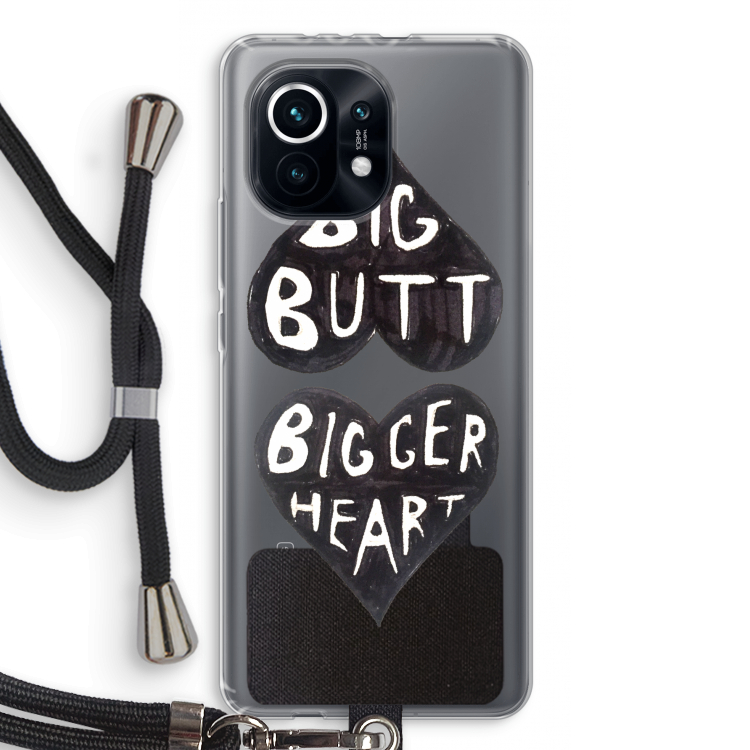 Big butt bigger heart: Xiaomi Mi 11 Transparant Hoesje met koord