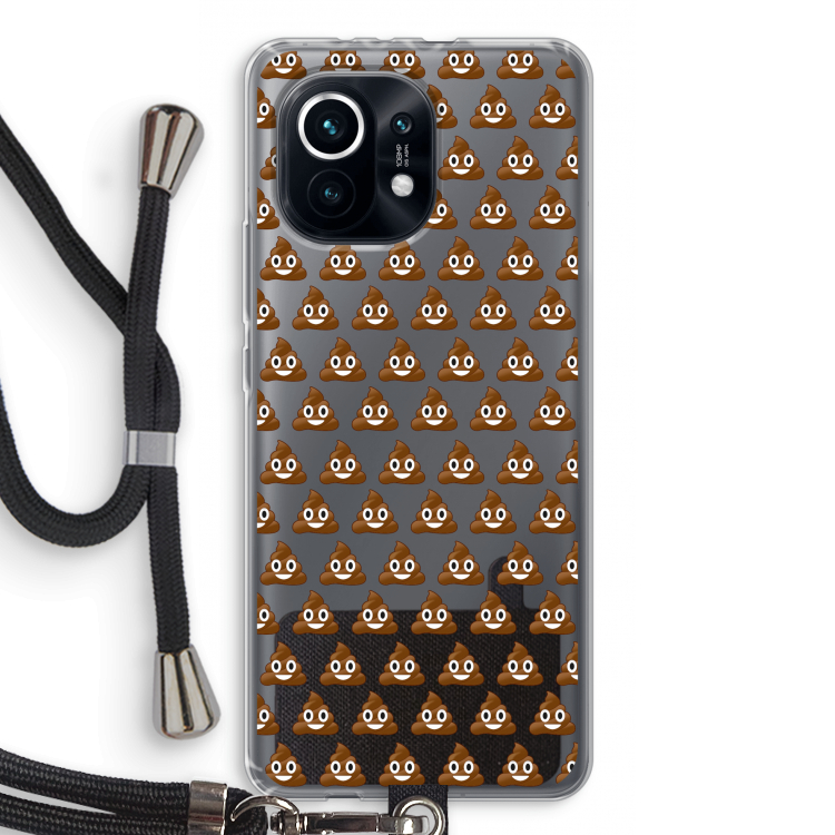 Poop emoji: Xiaomi Mi 11 Transparant Hoesje met koord