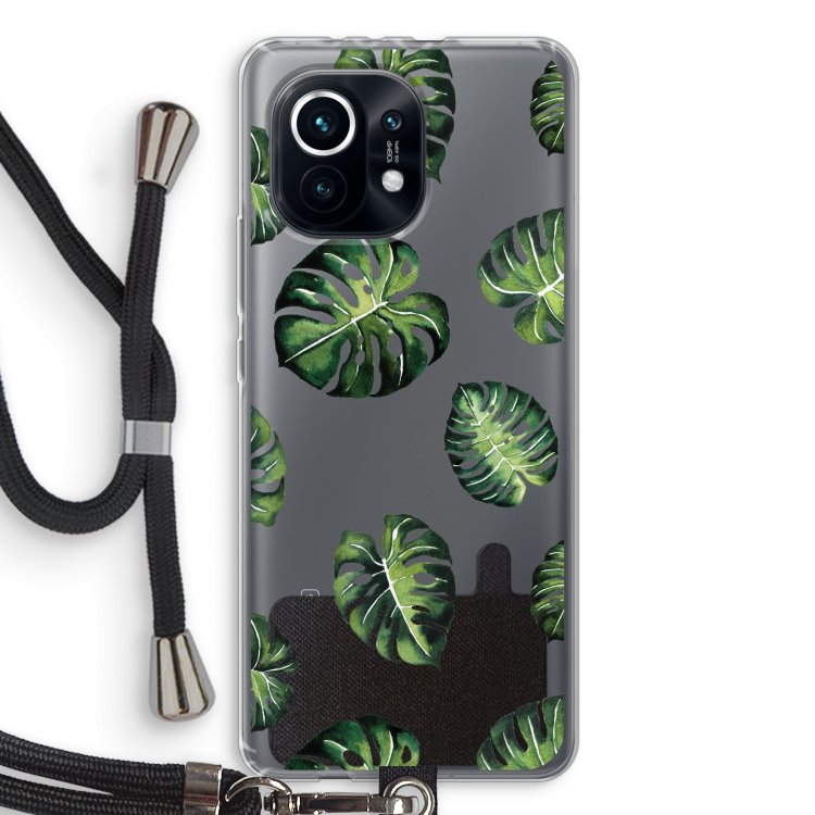 Tropische bladeren: Xiaomi Mi 11 Transparant Hoesje met koord