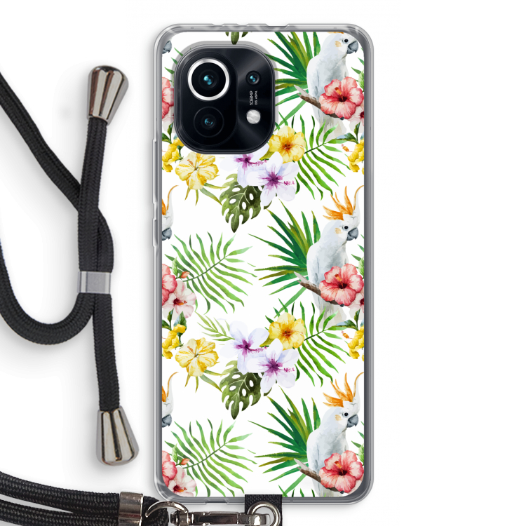 Gele kuif: Xiaomi Mi 11 Transparant Hoesje met koord