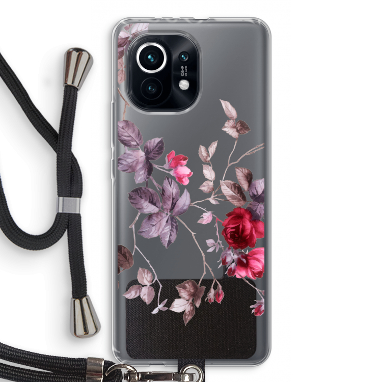 Mooie bloemen: Xiaomi Mi 11 Transparant Hoesje met koord