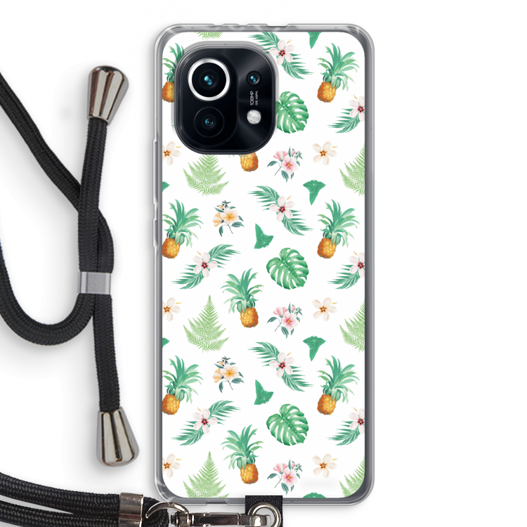 Ananas bladeren: Xiaomi Mi 11 Transparant Hoesje met koord