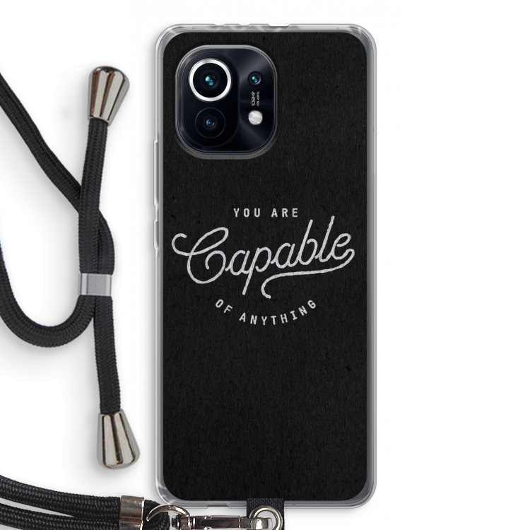 Capable: Xiaomi Mi 11 Transparant Hoesje met koord