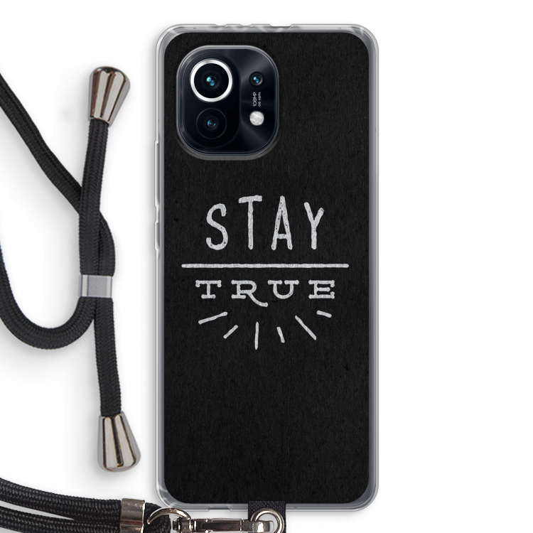 Stay true: Xiaomi Mi 11 Transparant Hoesje met koord