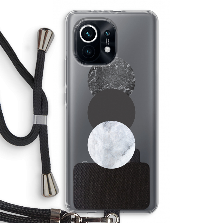 Marmeren cirkels: Xiaomi Mi 11 Transparant Hoesje met koord
