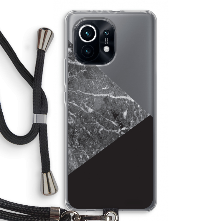 Combinatie marmer: Xiaomi Mi 11 Transparant Hoesje met koord