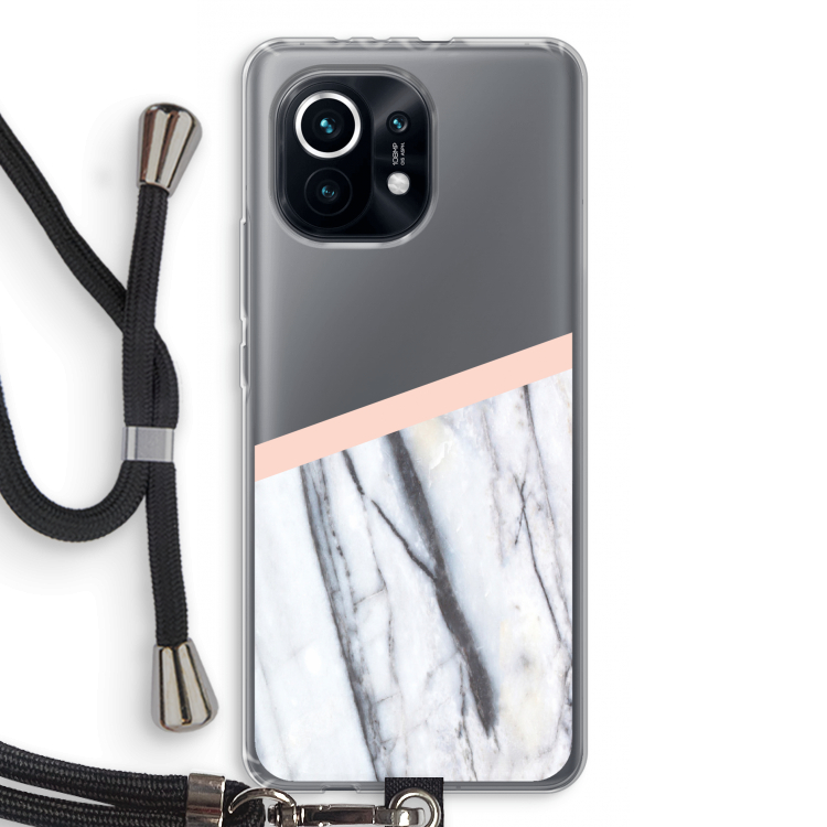 A touch of peach: Xiaomi Mi 11 Transparant Hoesje met koord