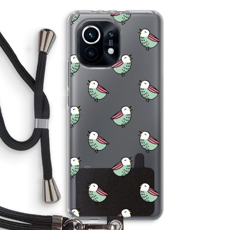 Vogeltjes: Xiaomi Mi 11 Transparant Hoesje met koord