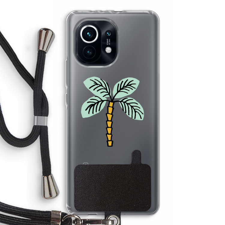 Palmboom: Xiaomi Mi 11 Transparant Hoesje met koord