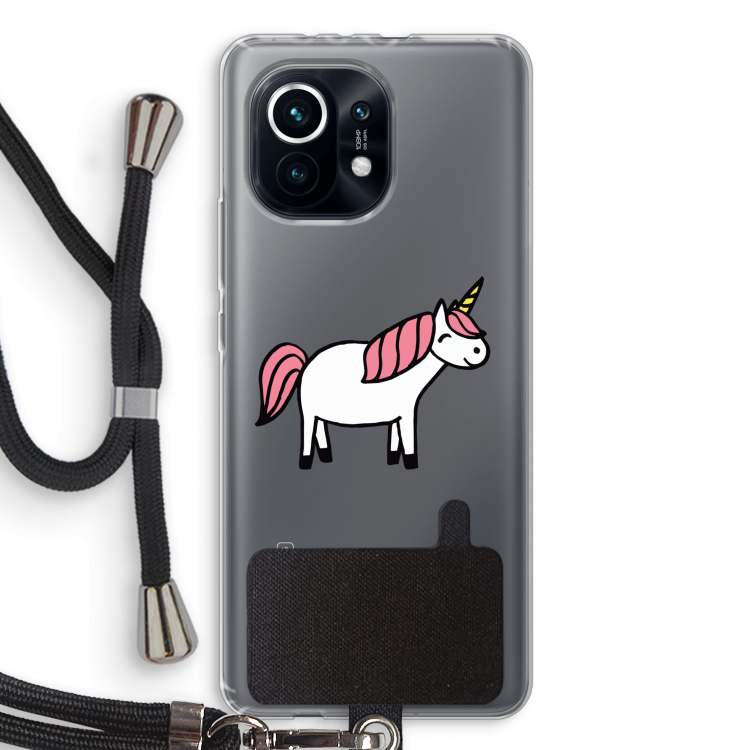 Eenhoorn: Xiaomi Mi 11 Transparant Hoesje met koord