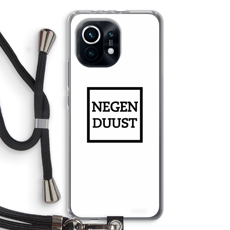 Negenduust vierkant: Xiaomi Mi 11 Transparant Hoesje met koord