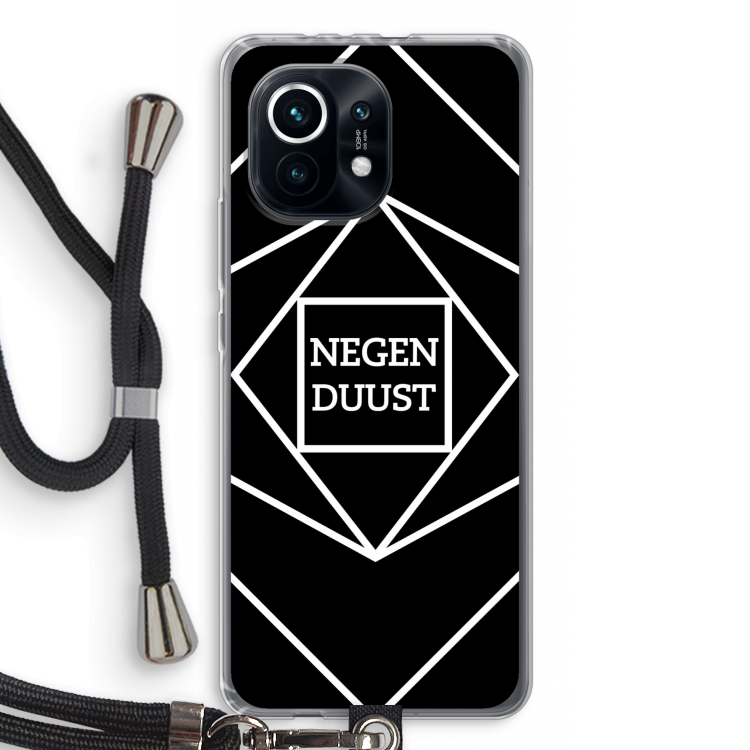 Negenduust geometrisch: Xiaomi Mi 11 Transparant Hoesje met koord