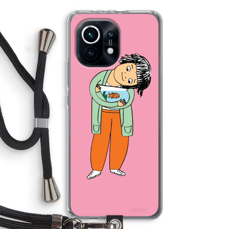 Visknuffel: Xiaomi Mi 11 Transparant Hoesje met koord