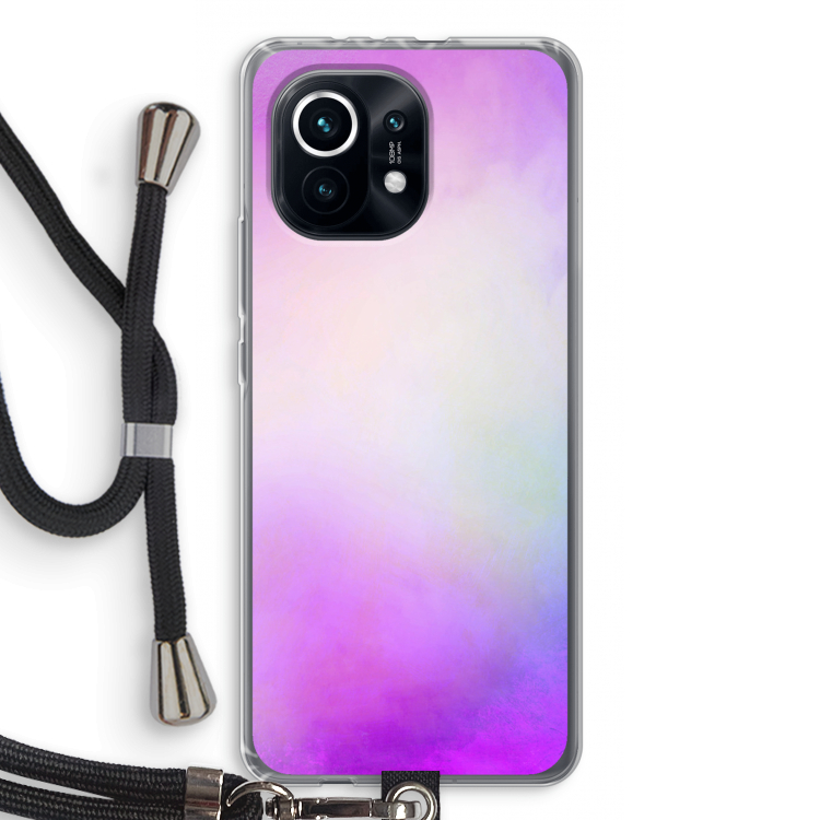 Clouds pastel: Xiaomi Mi 11 Transparant Hoesje met koord