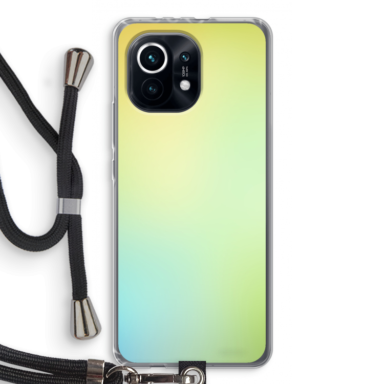 Minty mist pastel: Xiaomi Mi 11 Transparant Hoesje met koord