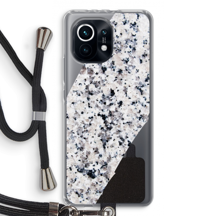 Gespikkelde marmer: Xiaomi Mi 11 Transparant Hoesje met koord