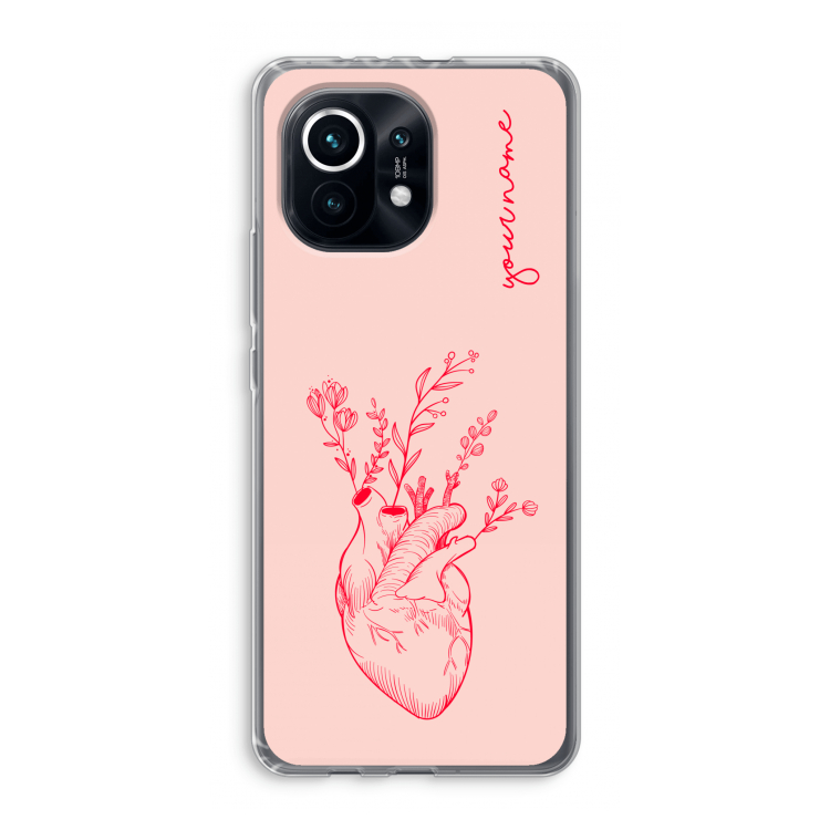Blooming Heart: Xiaomi Mi 11 Transparant Hoesje