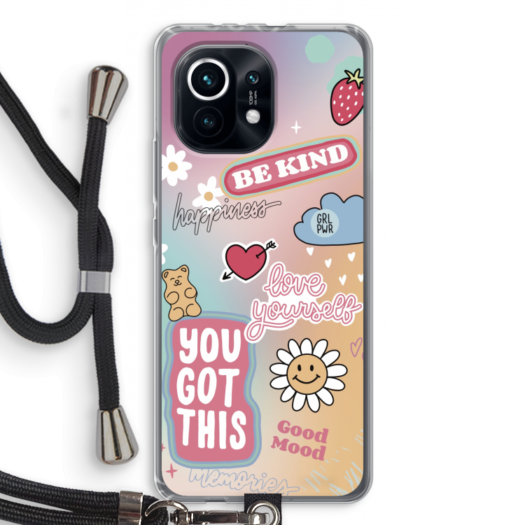Positivity: Xiaomi Mi 11 Transparant Hoesje met koord
